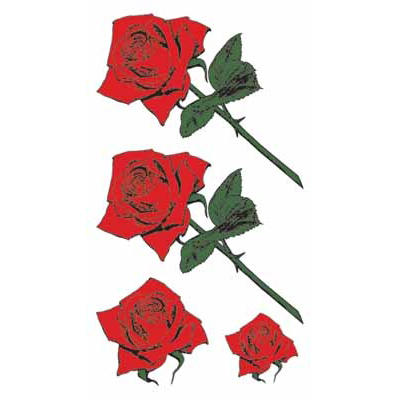 タトゥーシール 薔薇一輪(タトゥー・刺青シール)